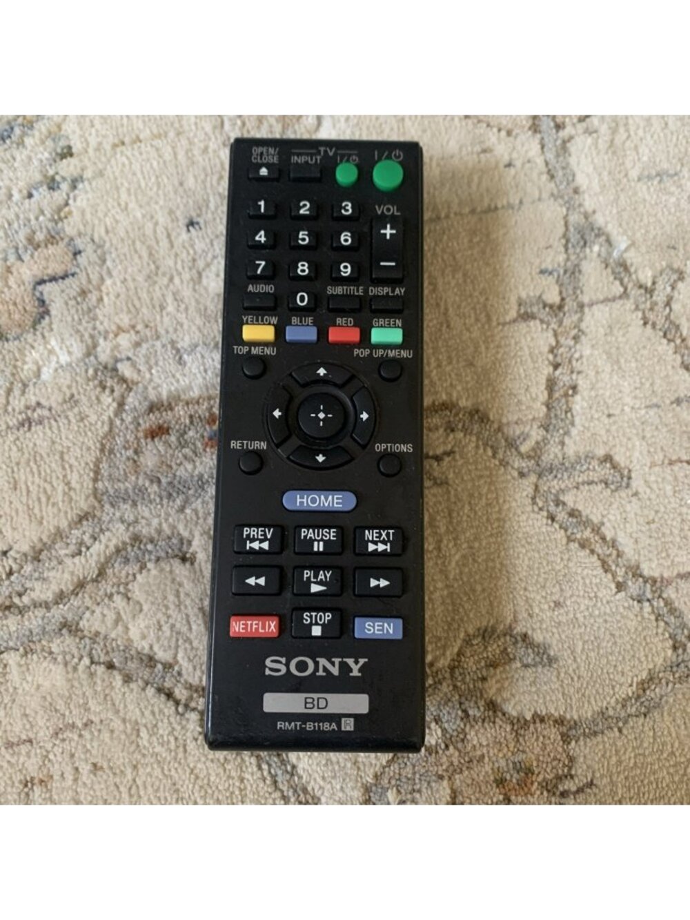 Sony RMT-B118A Blu-ray Disc Player Remote Control OEM Factory Original